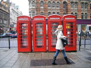 Cabinas rojas de teléfono inglesas