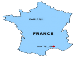 Mapa Montpellier